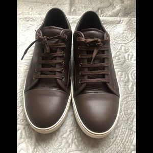 Brown leather Lanvin sneakers